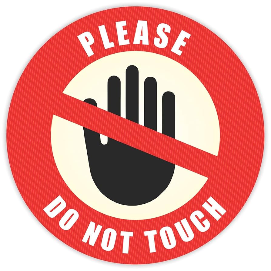 Amazon.co.jp: Do Not Touch ステッカー - (12枚パック) 6インチ